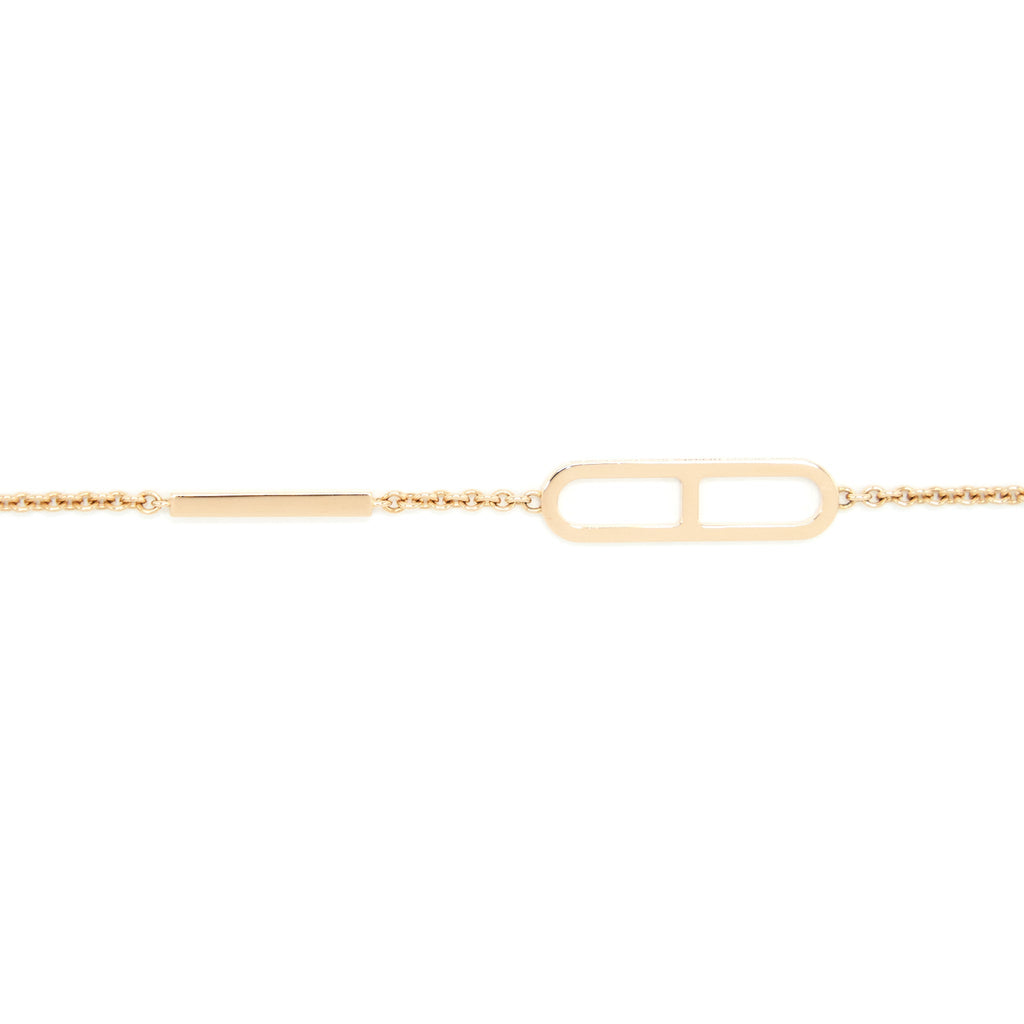 HERMES EVER CHAINE D'ANCRE BRACELET WITH DIAMONDS ROSE GOLD