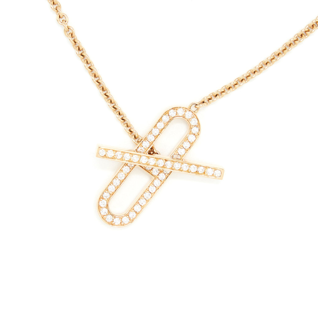 HERMES EVER CHAINE D'ANCRE BRACELET WITH DIAMONDS ROSE GOLD