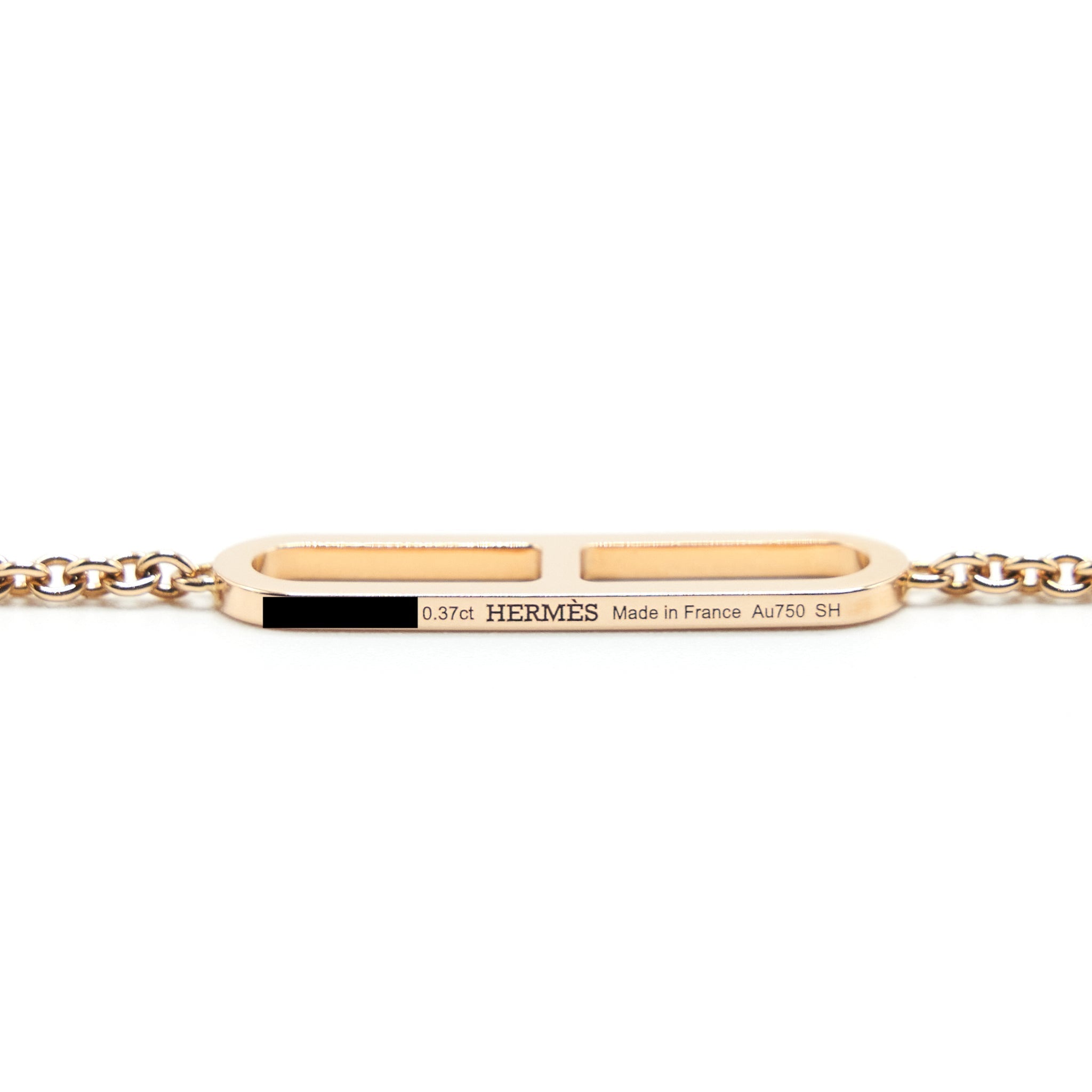 HERMES EVER CHAINE D'ANCRE BRACELET WITH DIAMONDS ROSE GOLD
