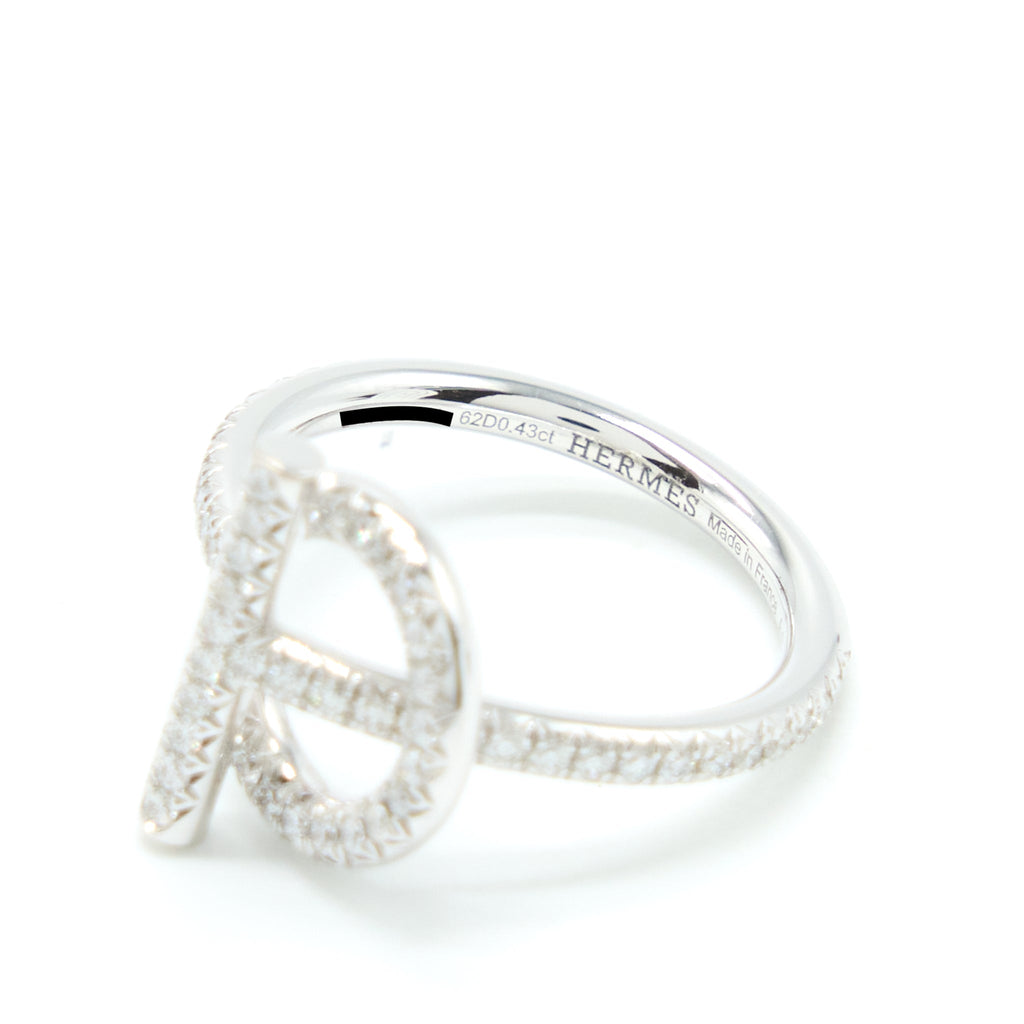 HERMES ECHAPPEE RING WHITE GOLD WITH DIAMONDS