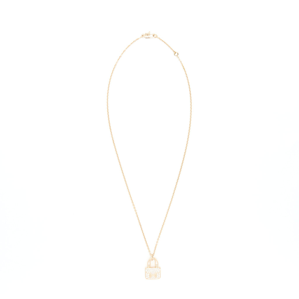 HERMES AMULETTE CONSTANCE PENDANT ROSE GOLD WITH DIAMONDS