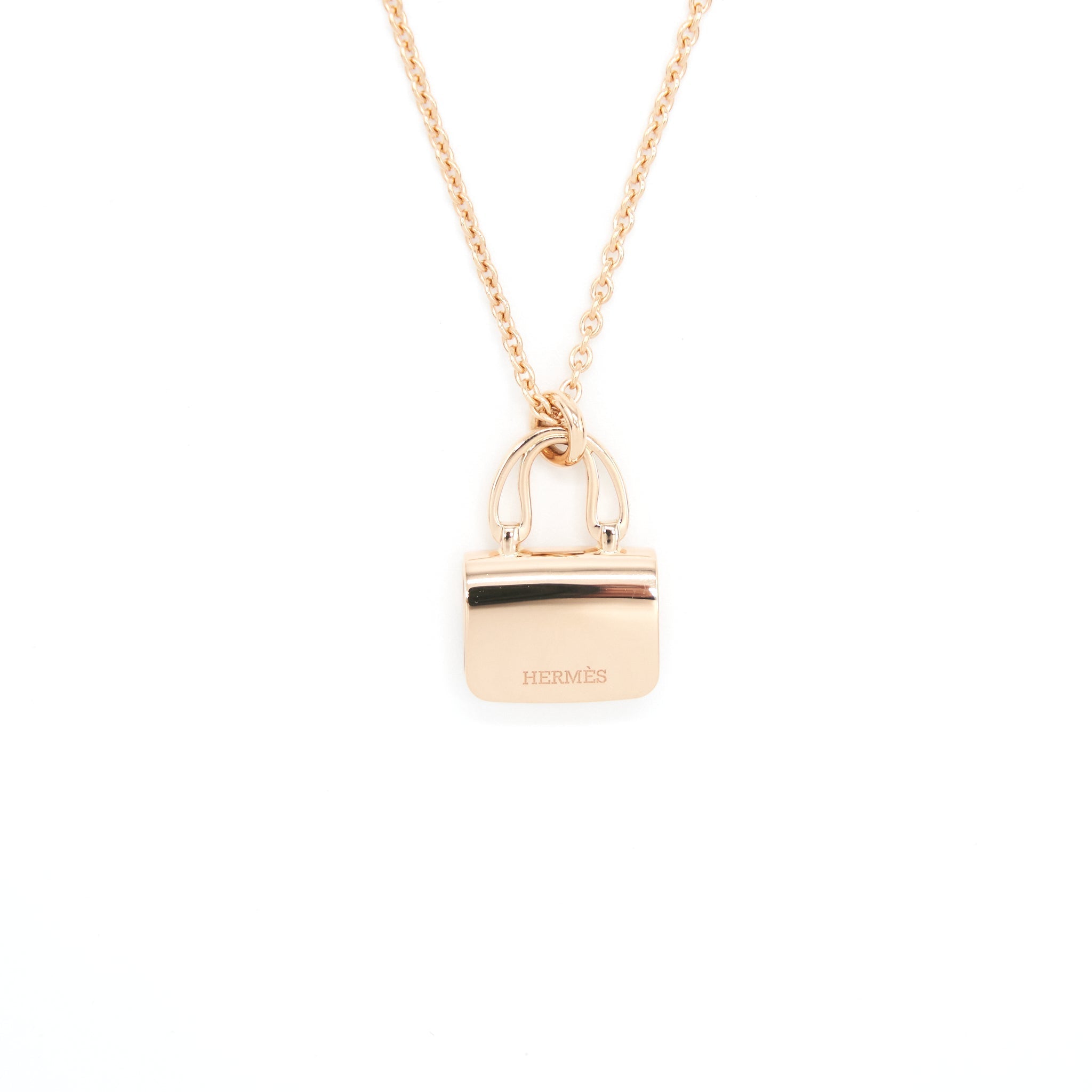 HERMES AMULETTE CONSTANCE PENDANT ROSE GOLD WITH DIAMONDS