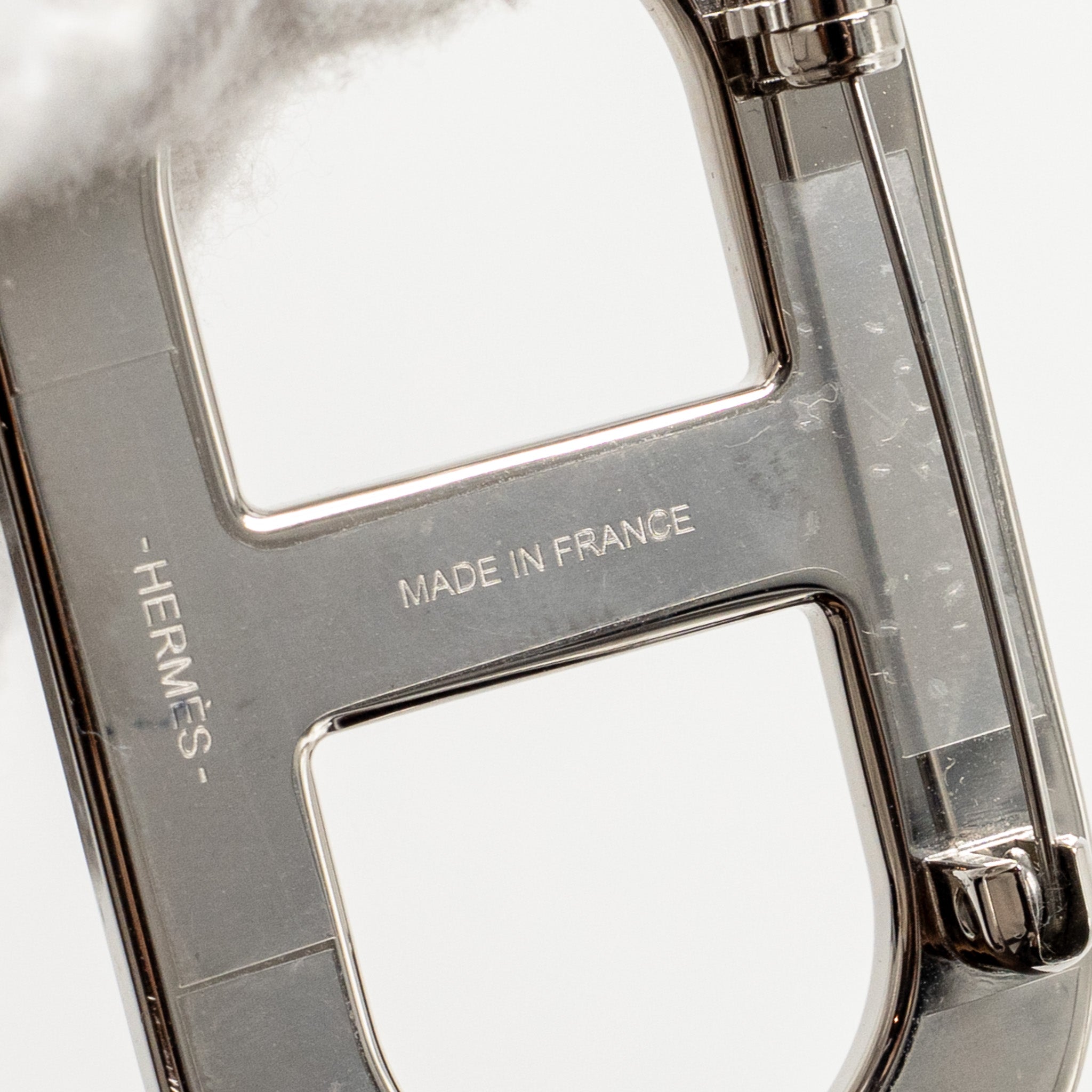 HERMES CHAINE D’ANCRE BROOCH EPSOM BLACK SHW