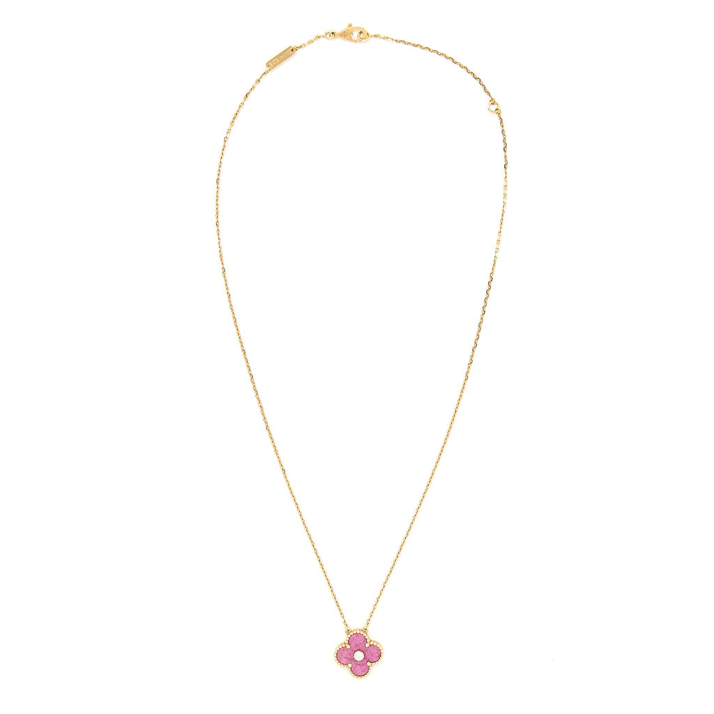 VAN CLEEF & ARPELS 2021 HOLIDAY LIMITED PENDANT PINK ONYX/ 18K ROSE GOLD