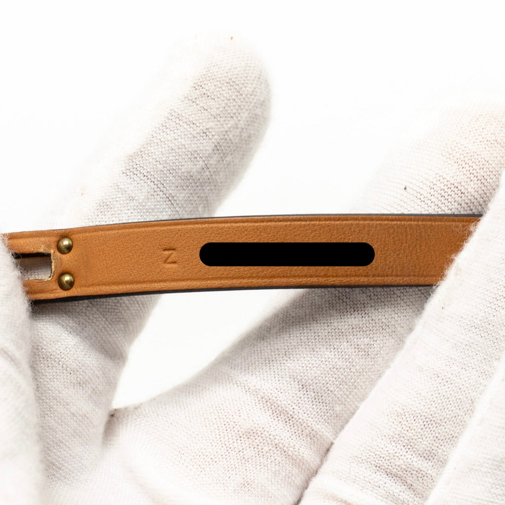 HERMES SIZE T2 MINI KELLY DOUBLE TOUR BRACELET SWIFT BLACK GHW STAMP Z