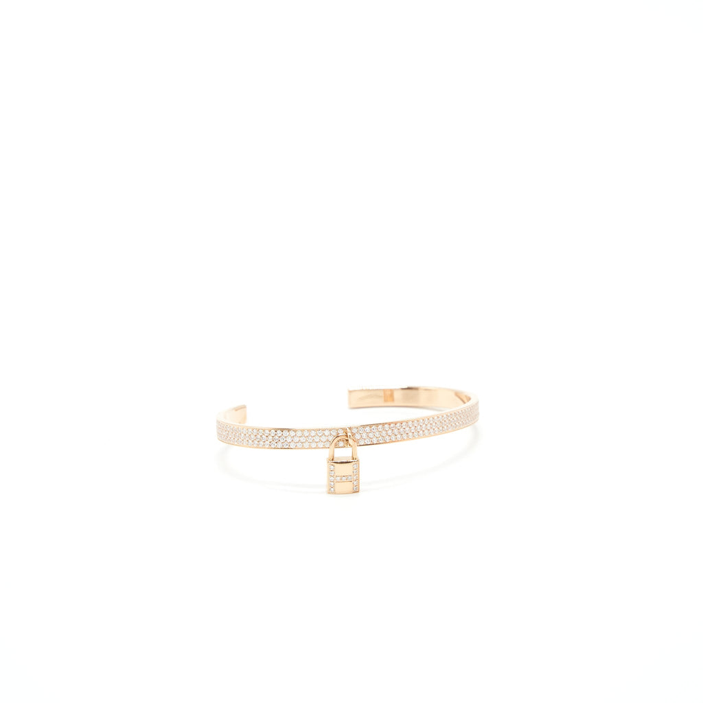 HERMES KELLY CLOCHETTE BRACELET WITH DIAMONDS ROSE GOLD