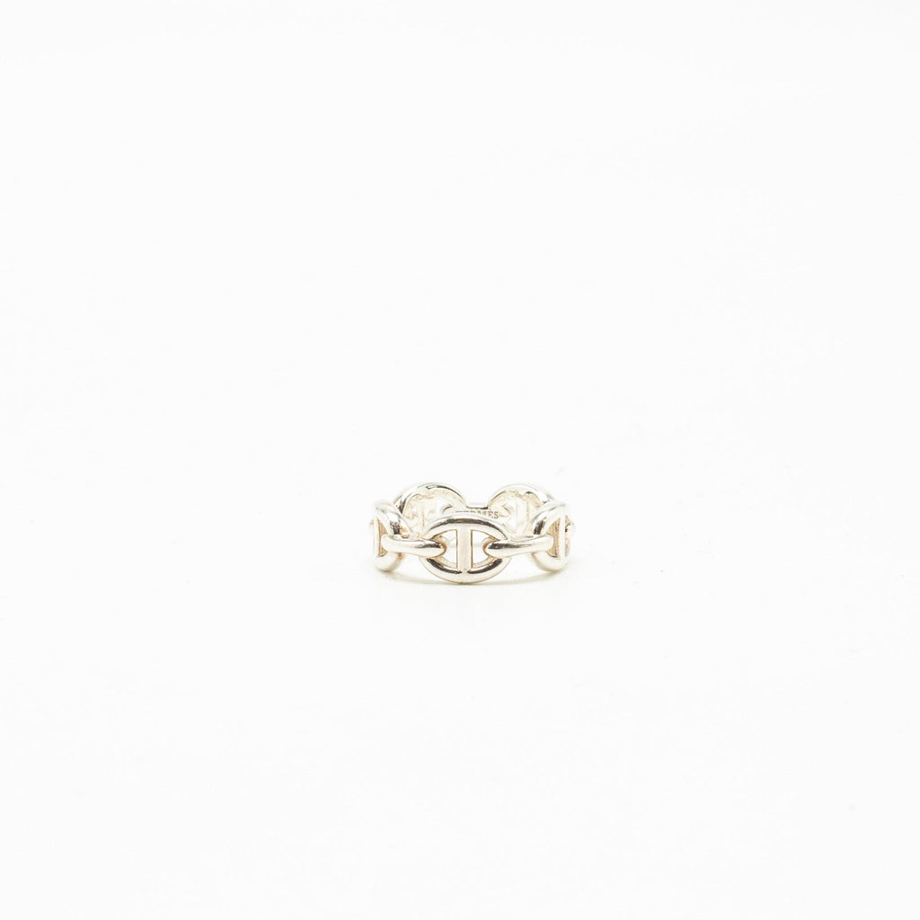 HERMES CHAINE D'ANCRE ENCHAINEE RING SILVER