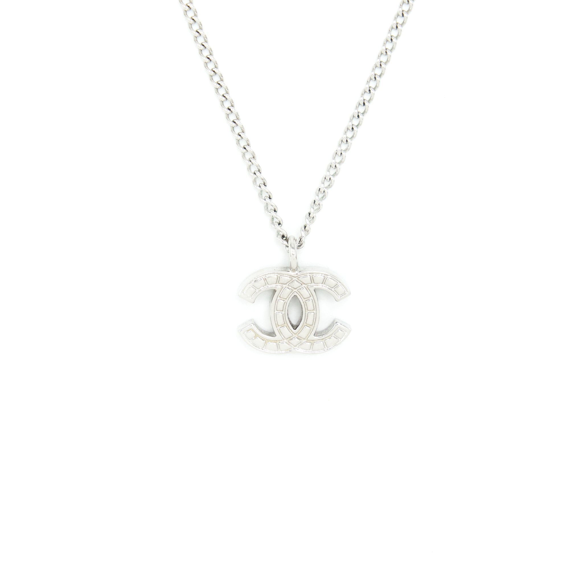 CHANEL CC LOGO NECKLACE/EARRINGS SHW(SELL IN A SET)