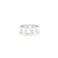 GUCCI GG LOGO RING 18K WHITE GOLD