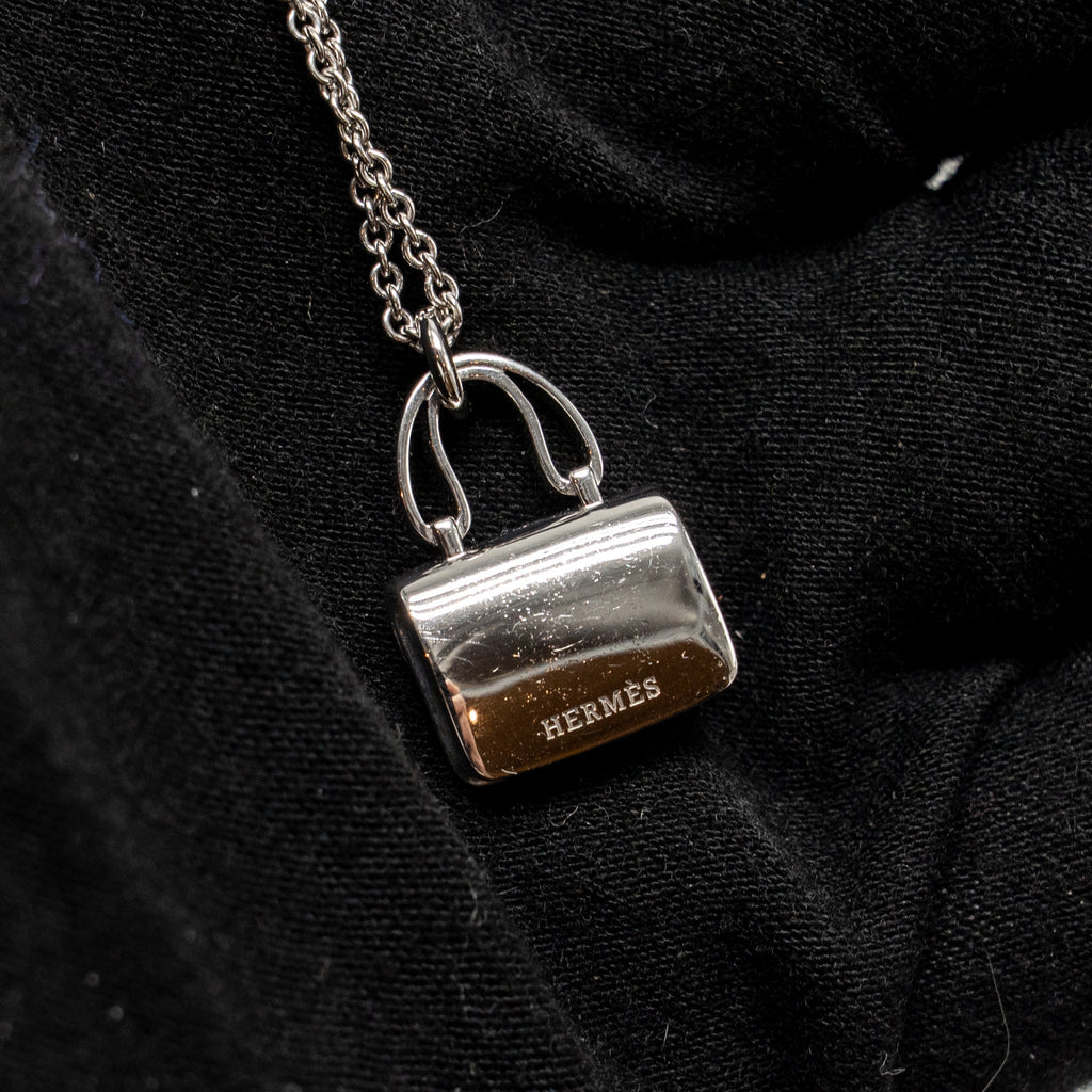 HERMES AMULETTE CONSTANCE PENDANT WHITE GOLD DIAMONDS