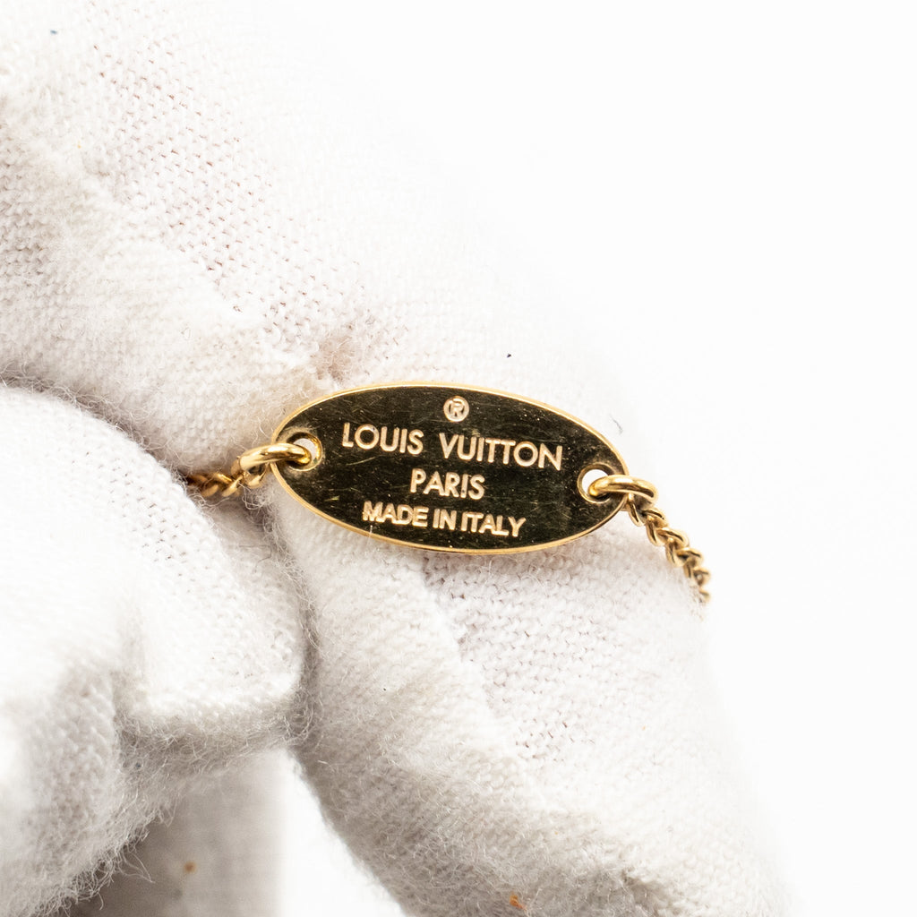 LOUIS VUITTON NANOGRAM NECKLACE GOLD/SILVER TONE