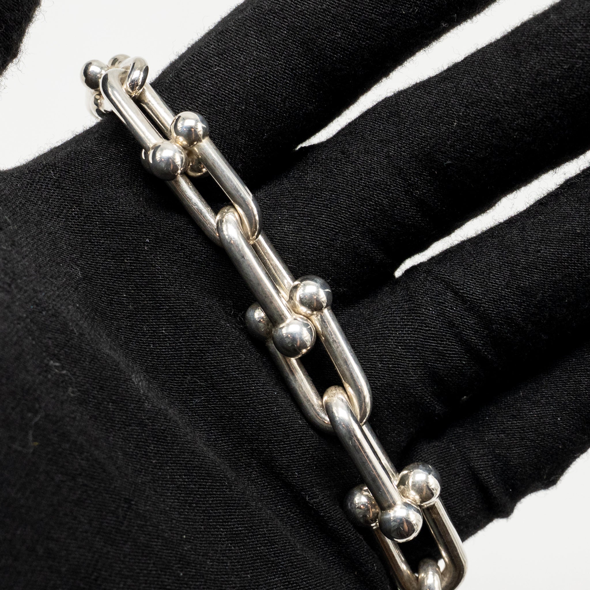 TIFFANY HARDWARE GRADUATED LINK NECKLACE STERLING SILVER