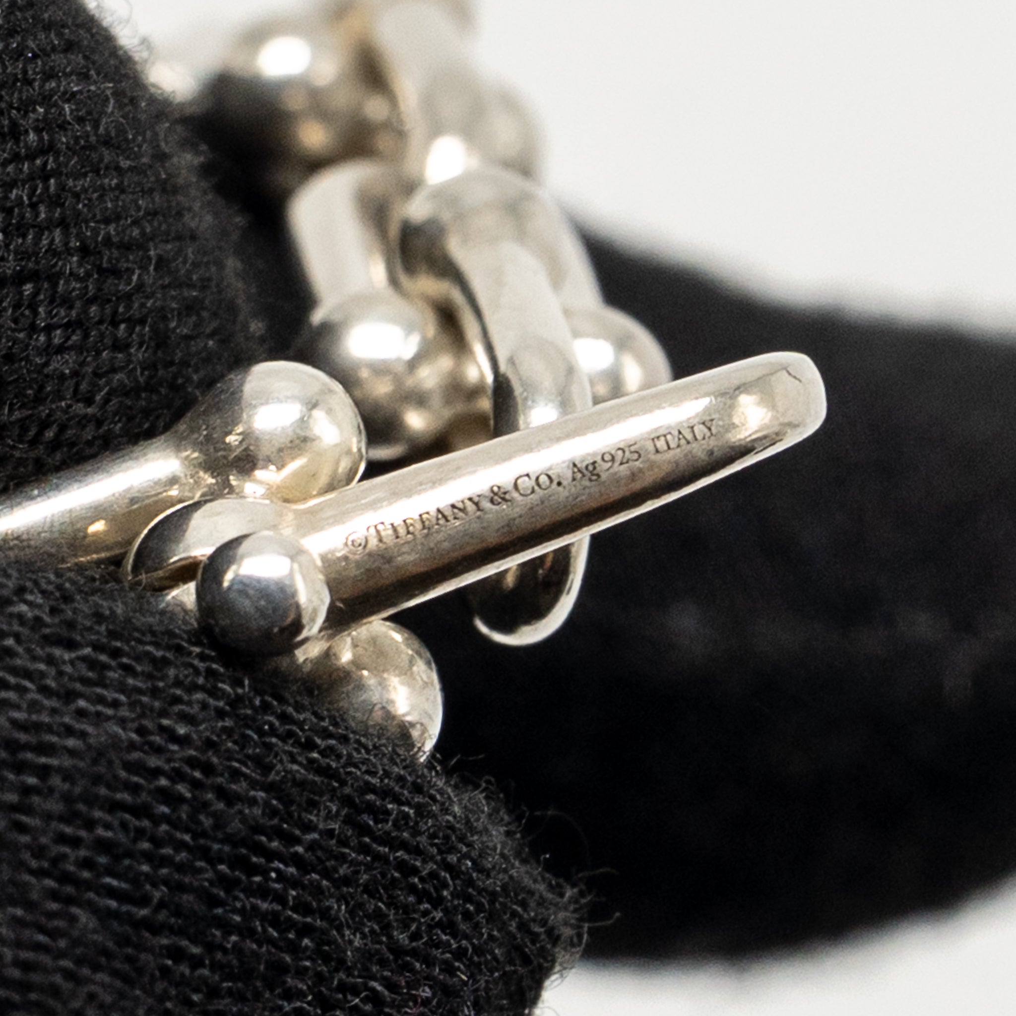 TIFFANY HARDWARE GRADUATED LINK NECKLACE STERLING SILVER