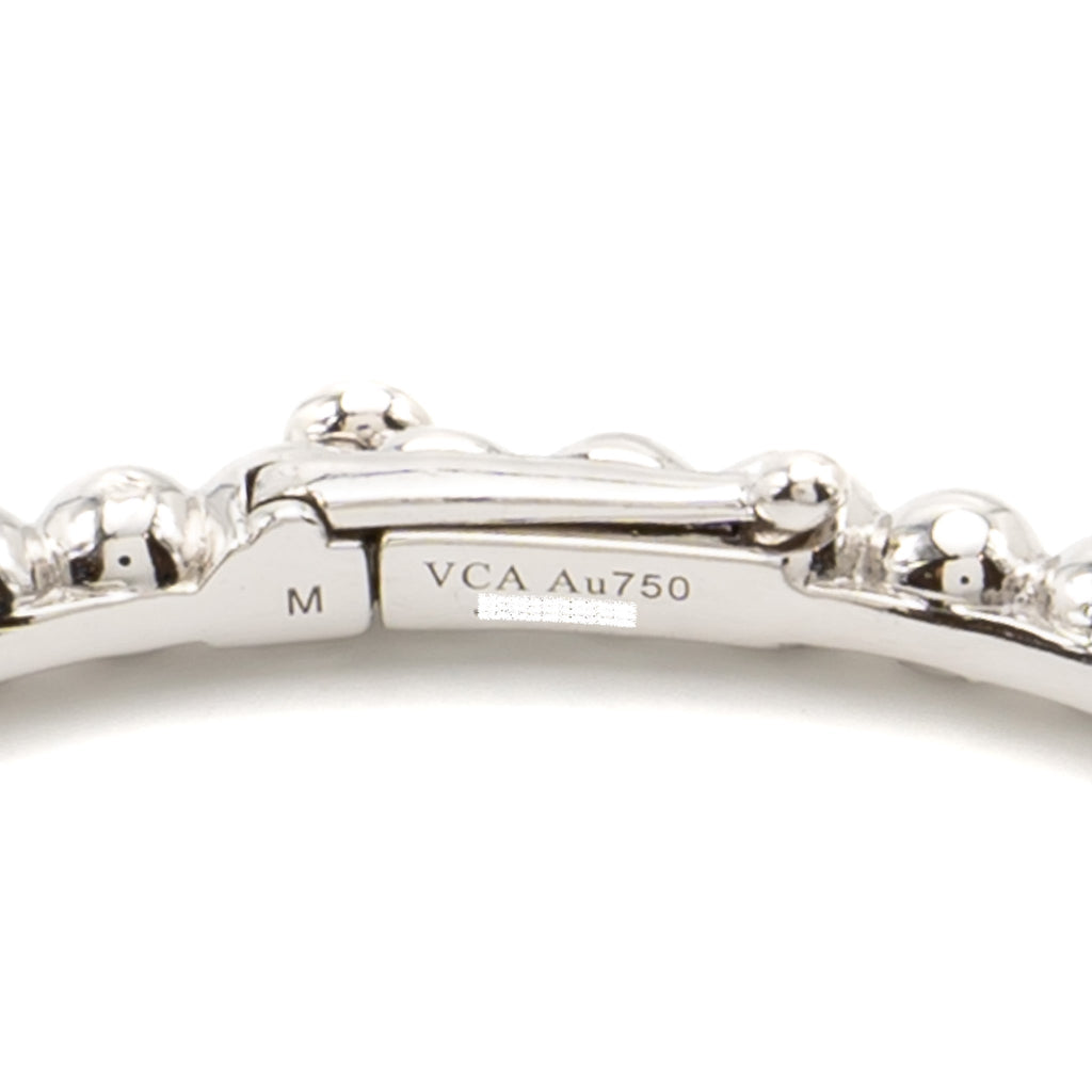 VAN CLEEF AND ARPELS PERLEE PEARLS OF GOLD BRACELET 18K WHITE GOLD