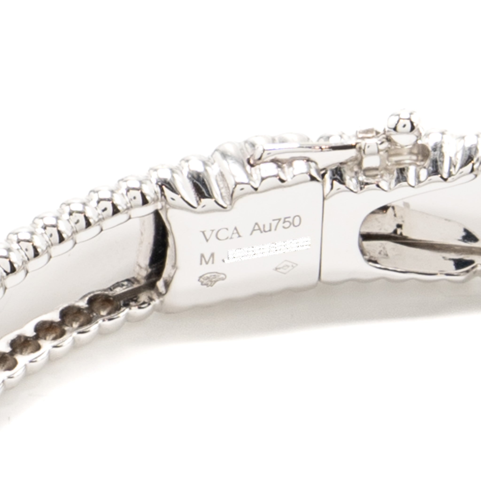 VAN CLEEF AND ARPELS PERLEE SIGNATURE BRACELET 18K WHITE GOLD