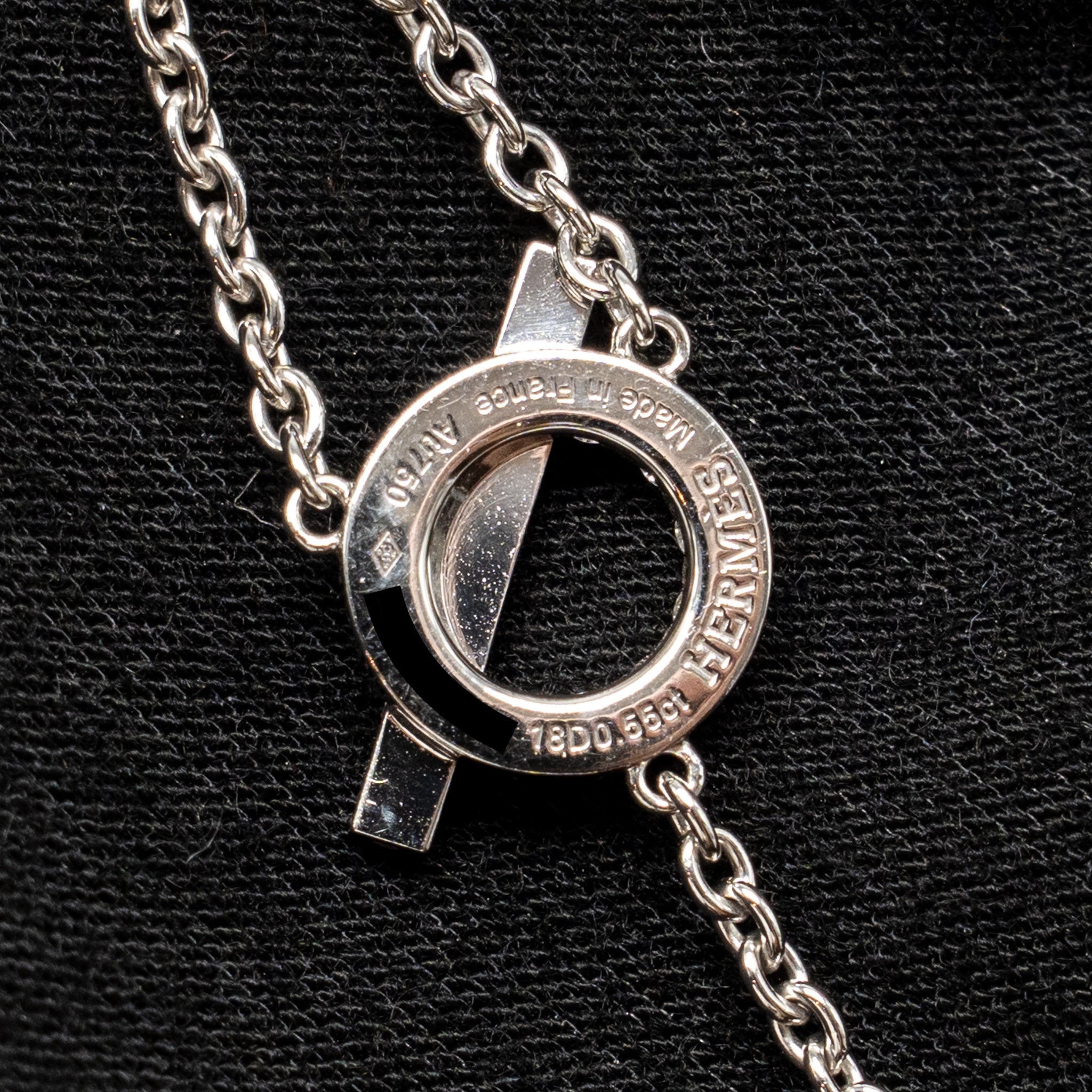HERMES FINESSE LARIAT NECKLACE WHITE GOLD, DIAMONDS