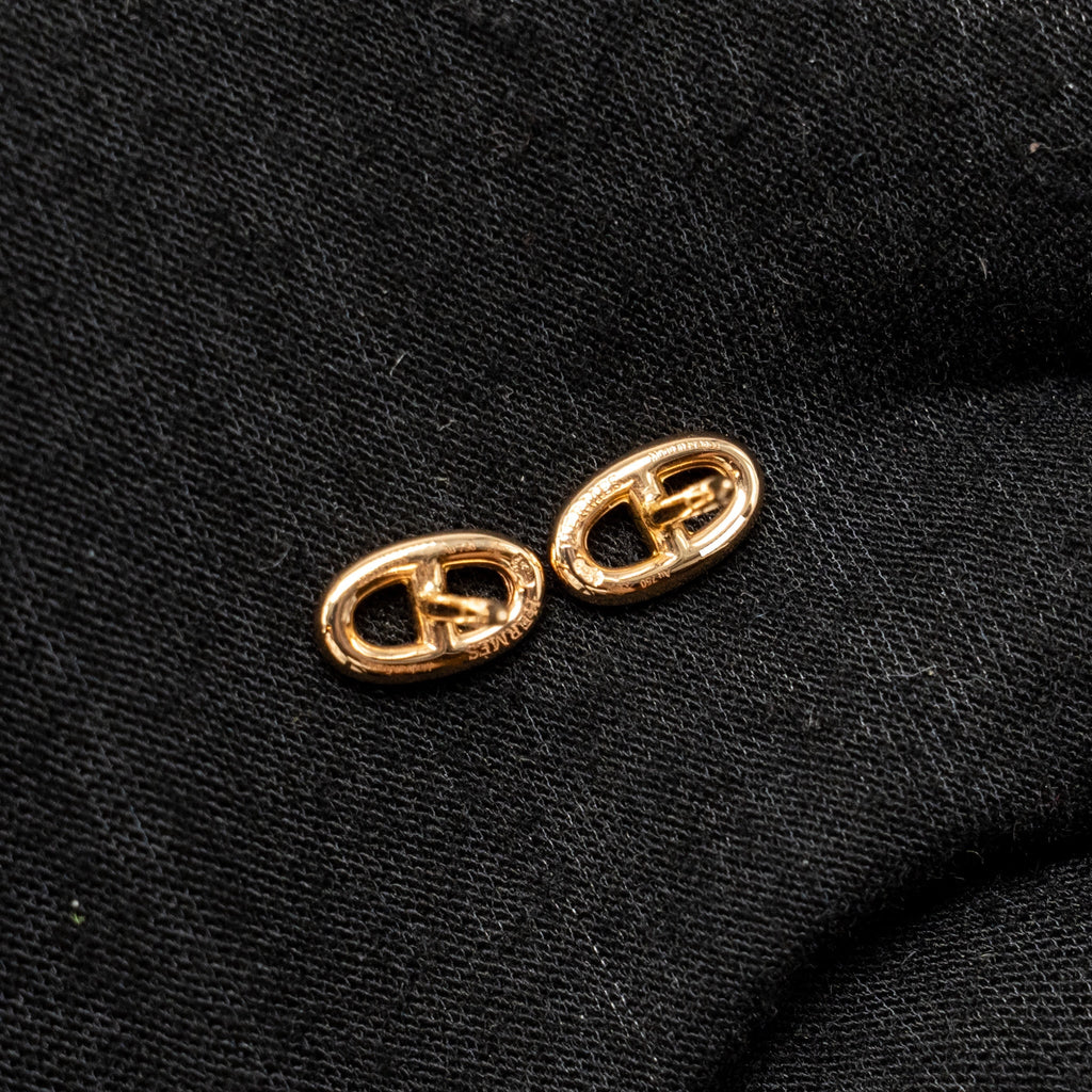 HERMES FARANDOLE EARRINGS ROSE GOLD