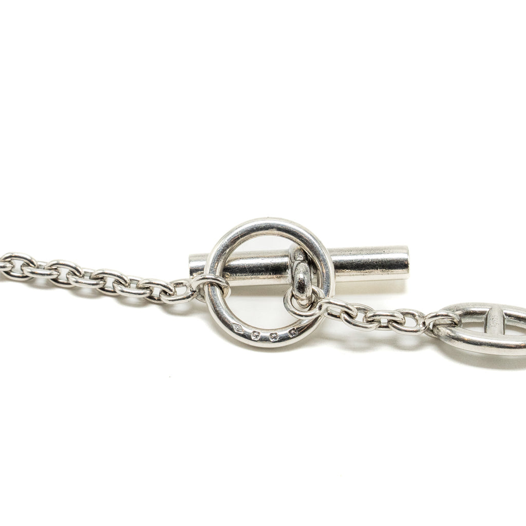 HERMES 160CM FARANDOLE LONG NECKLACE SILVER TONE