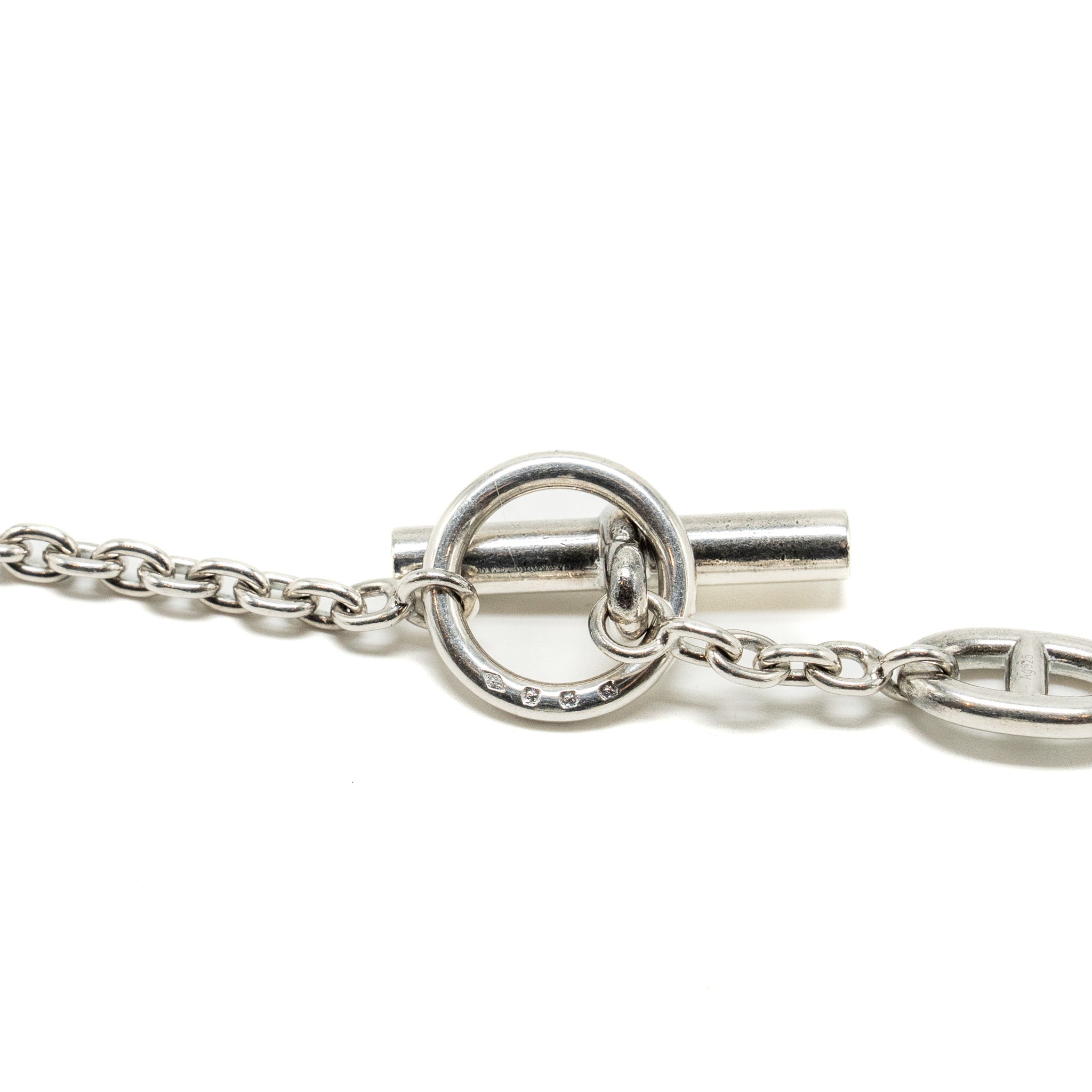 HERMES 160CM FARANDOLE LONG NECKLACE SILVER TONE