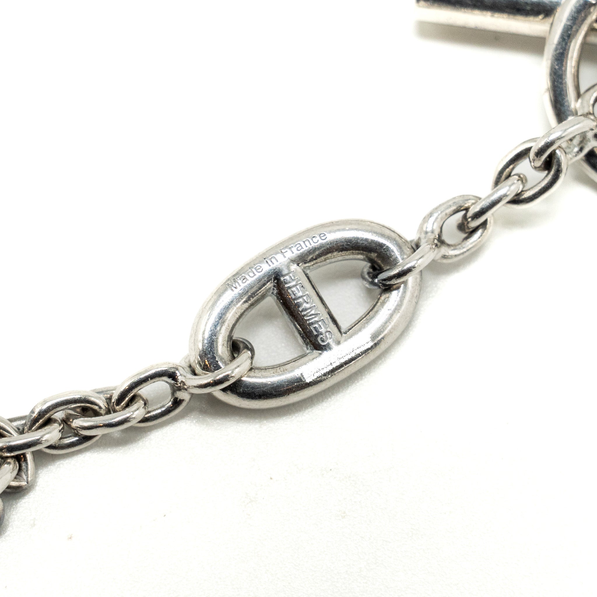 HERMES 160CM FARANDOLE LONG NECKLACE SILVER TONE