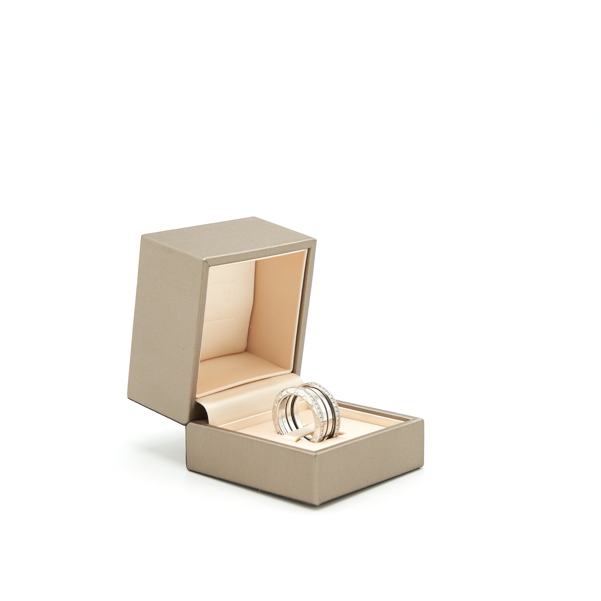 BVLGARI B.ZERO 1 THREE BAND RING IN WHITE GOLD WITH DIAMONDS