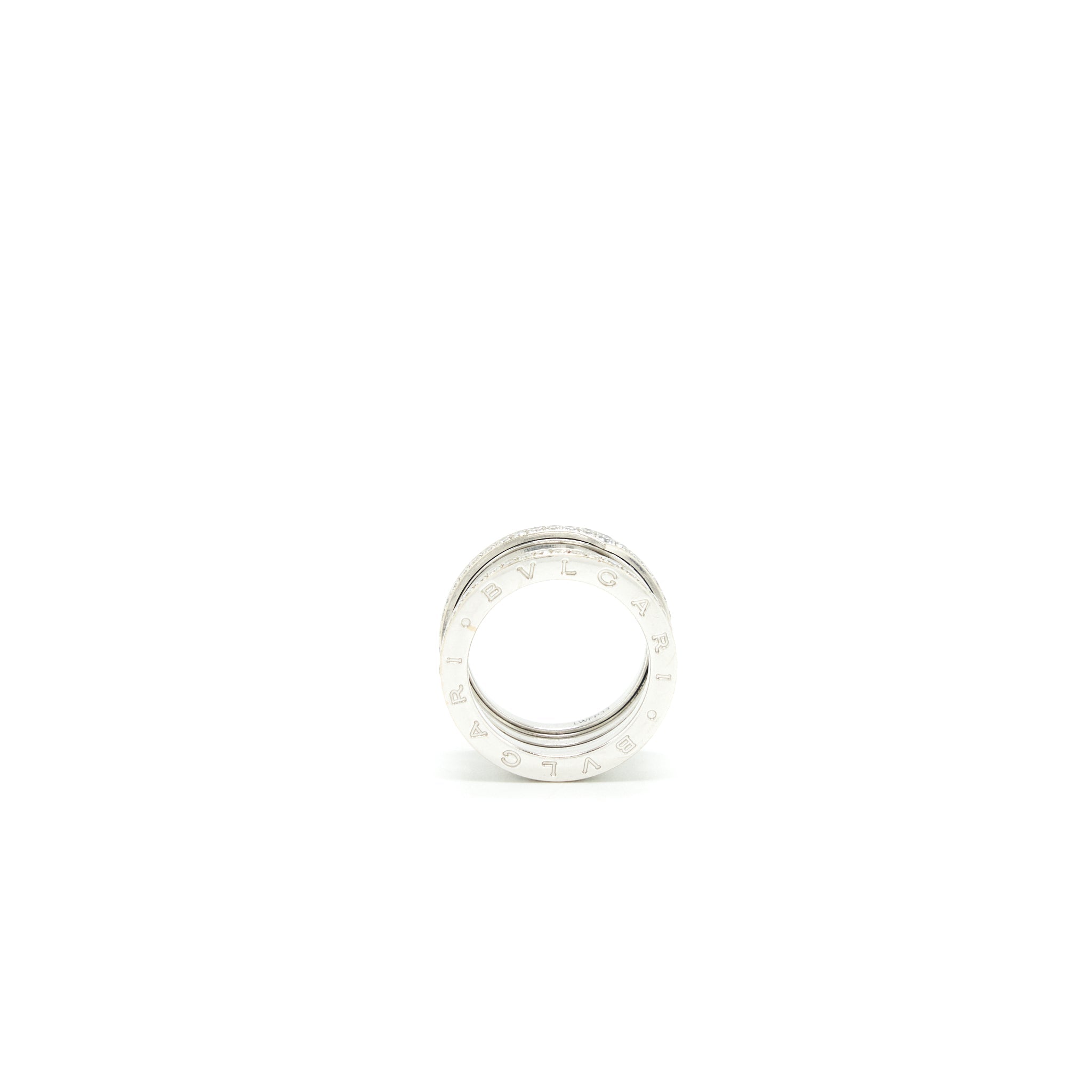 BVLGARI B.ZERO 1 THREE BAND RING IN WHITE GOLD WITH DIAMONDS