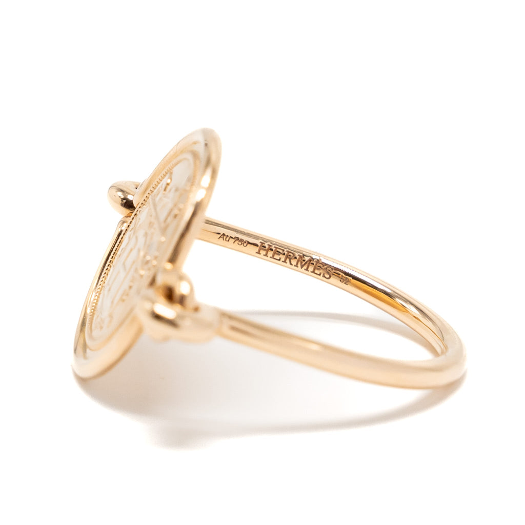 HERMES EX LIBRIS RING ROSE GOLD