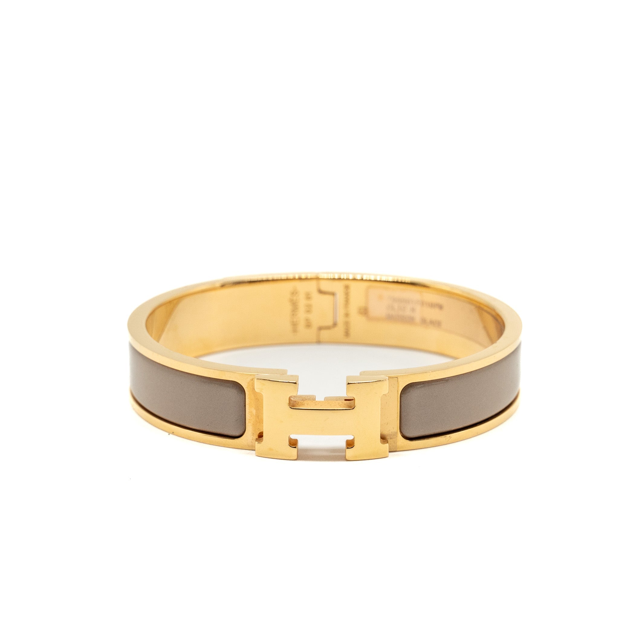 HERMES CLIC H BRACELET MARRON GLACÉ RGHW