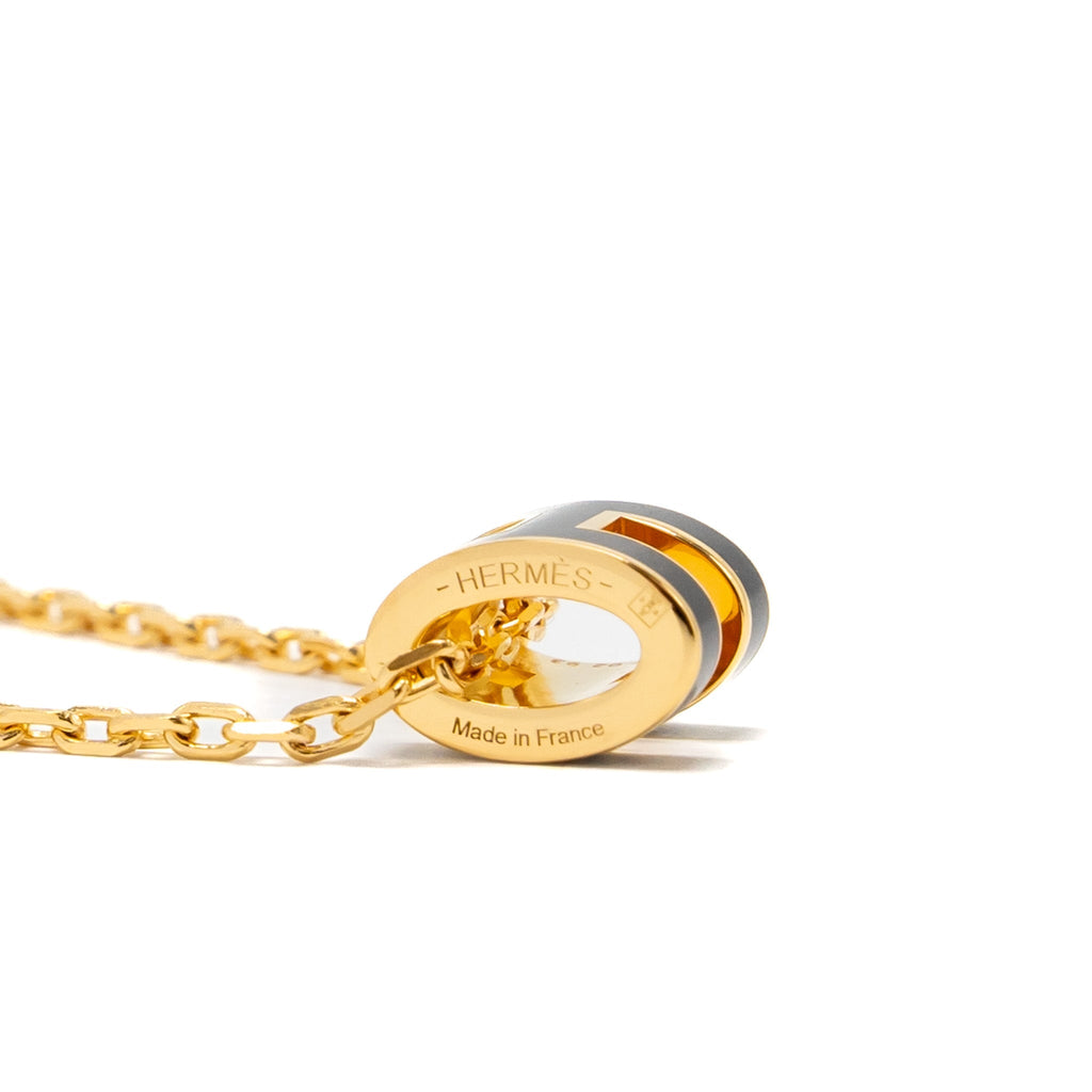HERMES MINI POP H PENDANT BLACK GHW