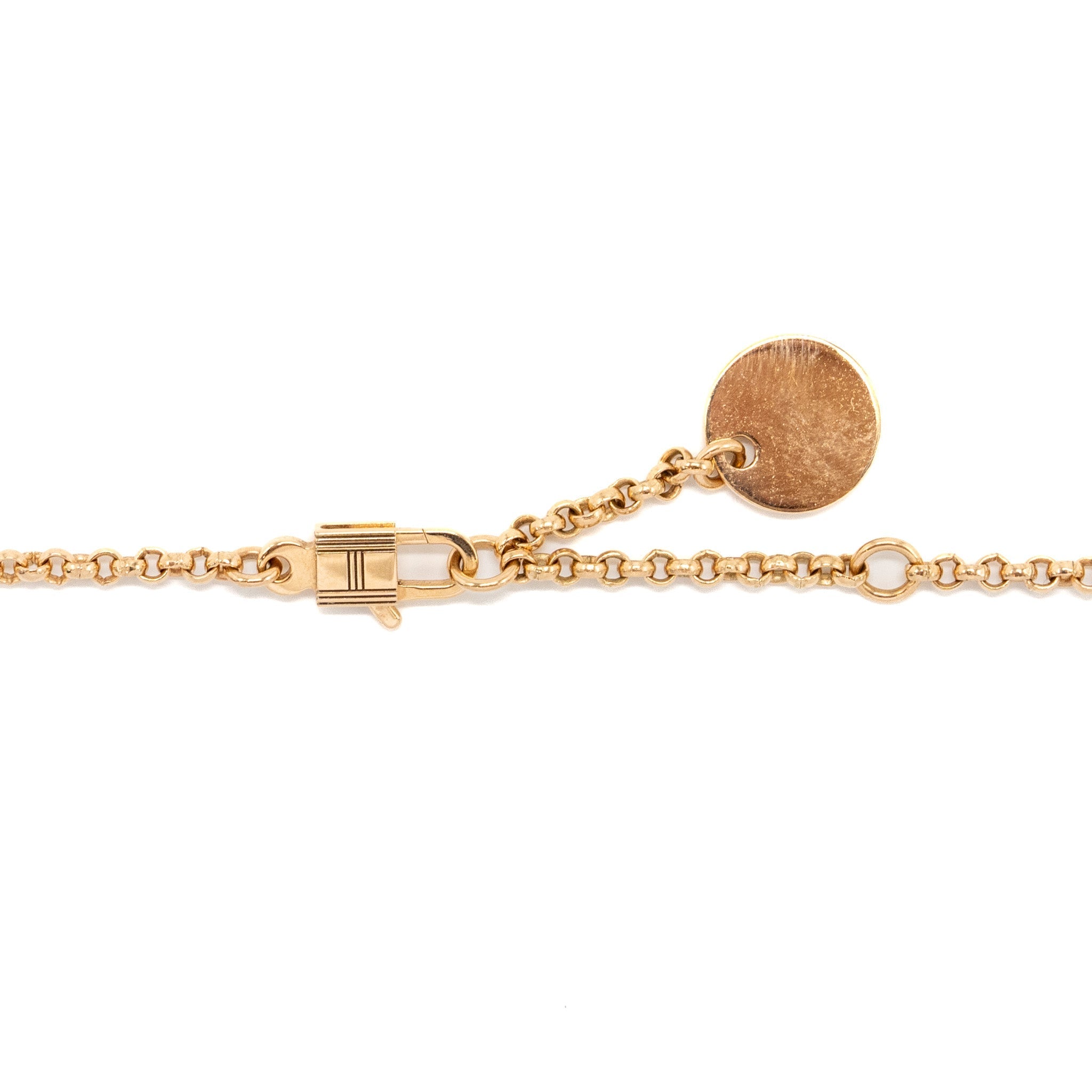 HERMES KELLY CLOCHETTE NECKLACE, SMALL MODEL ROSE GOLD, DIAMONDS