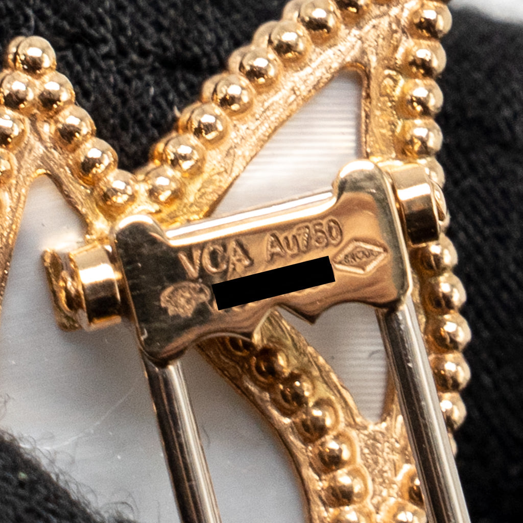 VAN CLEEF & ARPELS LUCKY ANIMALS DOVE CLIP ROSE GOLD/MOTHER-OF-PEARL/ONYX