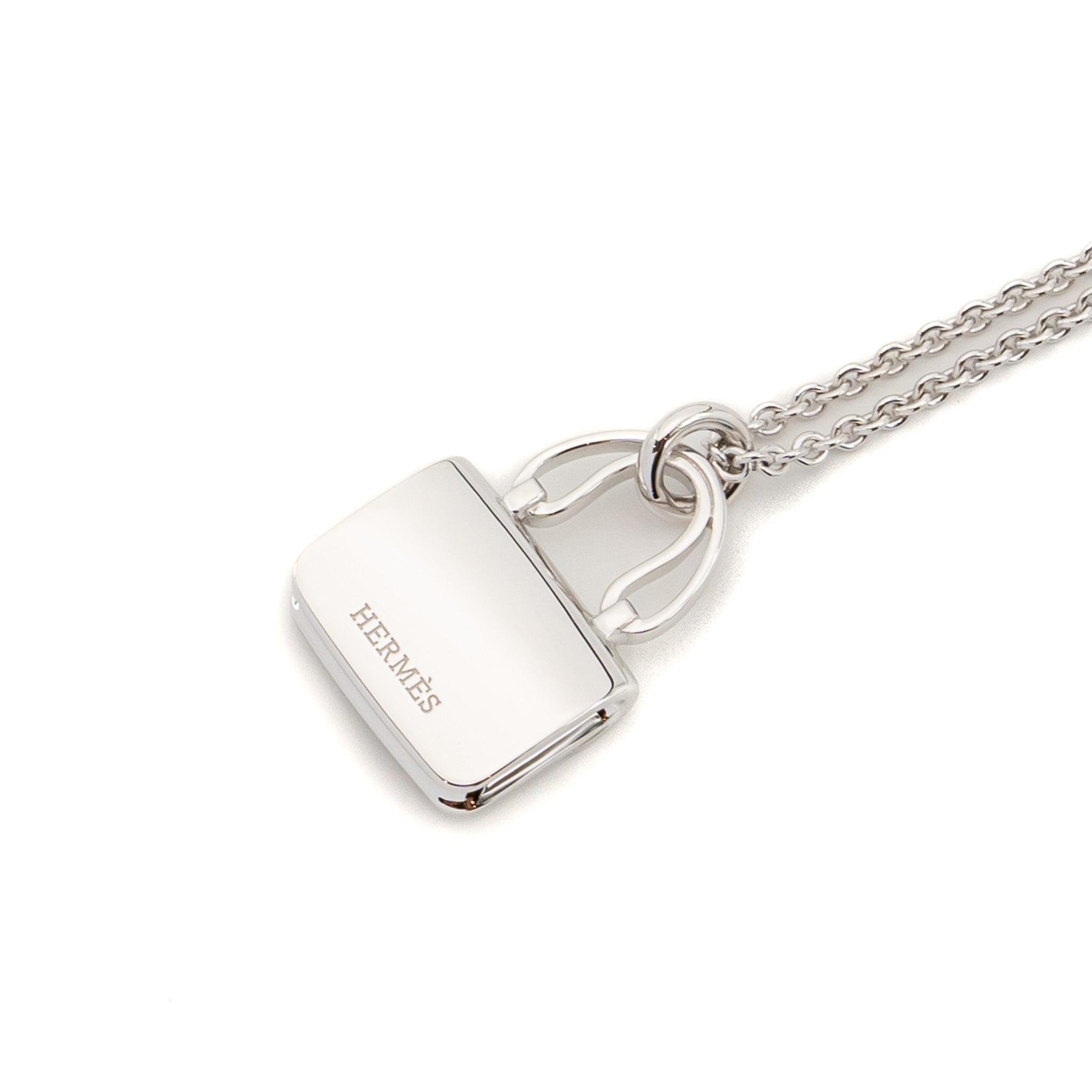 HERMES AMULETTE CONSTANCE PENDANT WHITE GOLD DIAMONDS