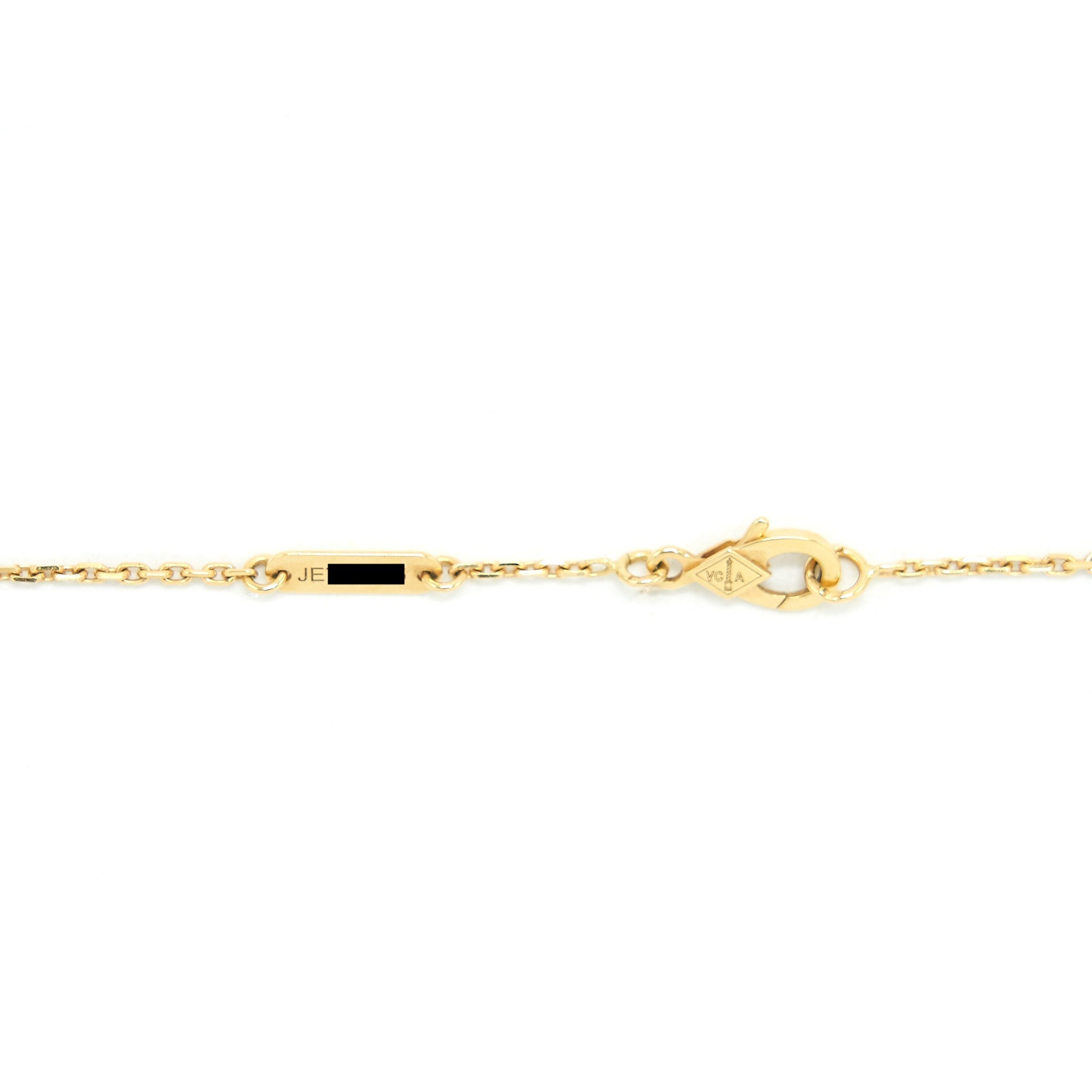 VAN CLEEF & ARPELS VINTAGE ALHAMBRA ONYX AND YELLOW GOLD NECKLACE