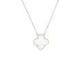 VAN CLEEF AND ARPELS VINTAGE ALHAMBRA PEDENT WHITE GOLD WITH MOTHER OF PEARL