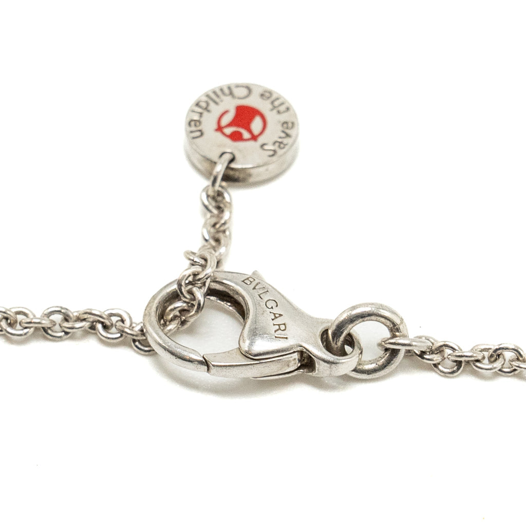 BVLGARI SAVE THE CHILDREN B ZERO NECKLACE BLACK CERAMIC / SILVER