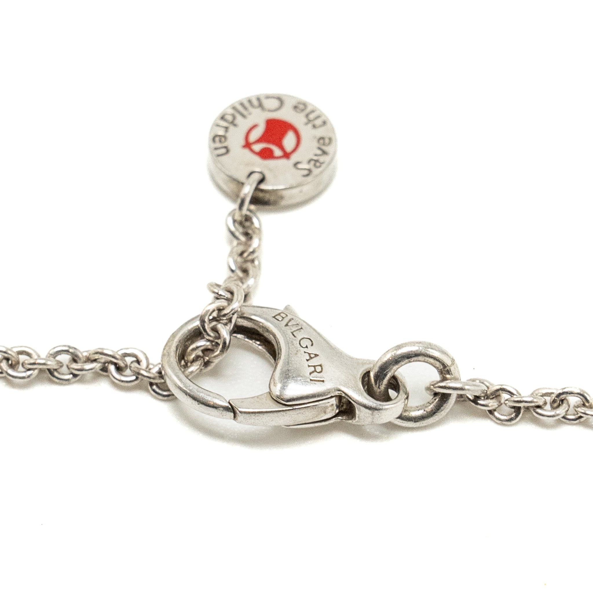 BVLGARI SAVE THE CHILDREN B ZERO NECKLACE BLACK CERAMIC / SILVER