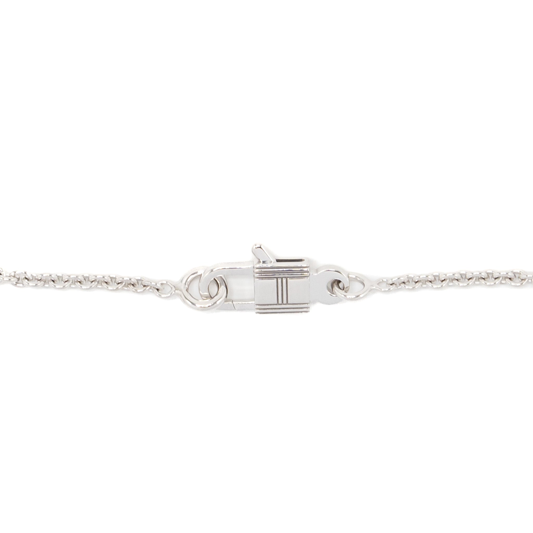 HERMES AMULETTE CONSTANCE PENDANT WHITE GOLD DIAMONDS