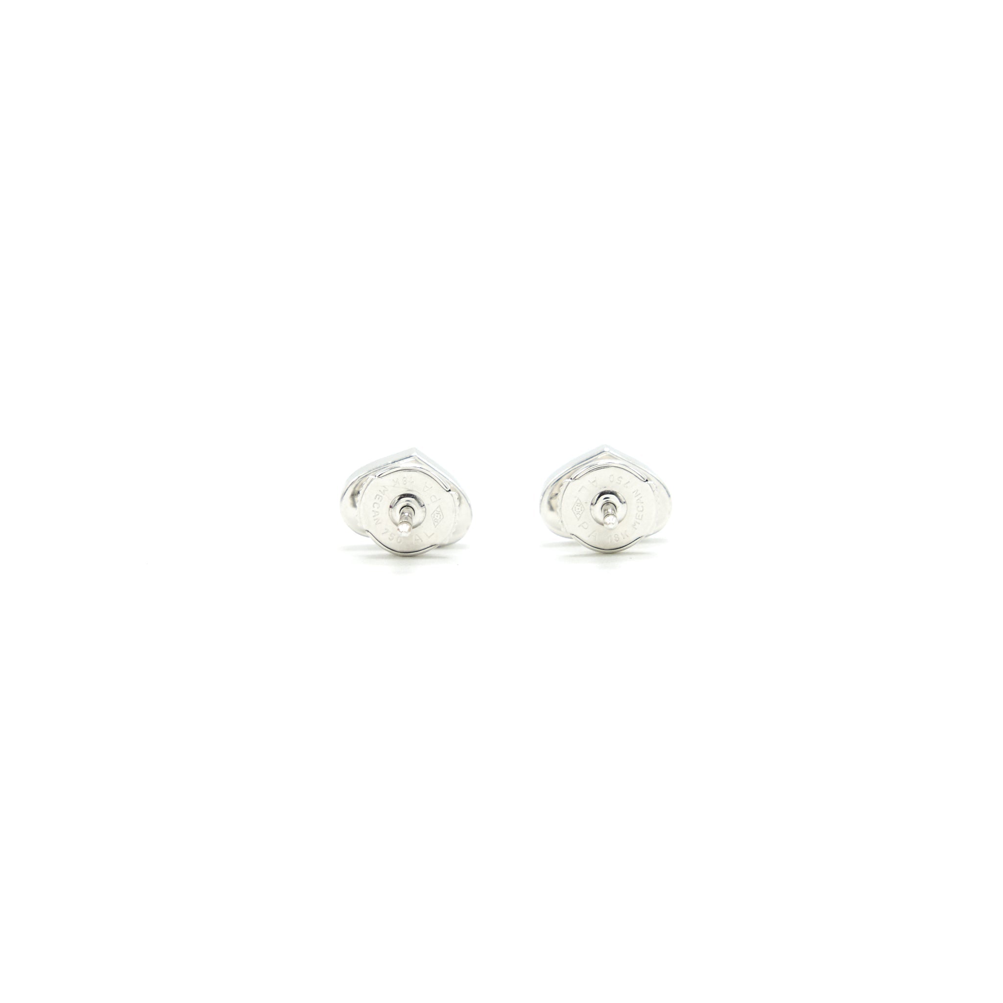 CARTIER MINI HEART EARINGS WHITE GOLD WITH DIMONDS