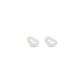 CARTIER MINI HEART EARINGS WHITE GOLD WITH DIMONDS