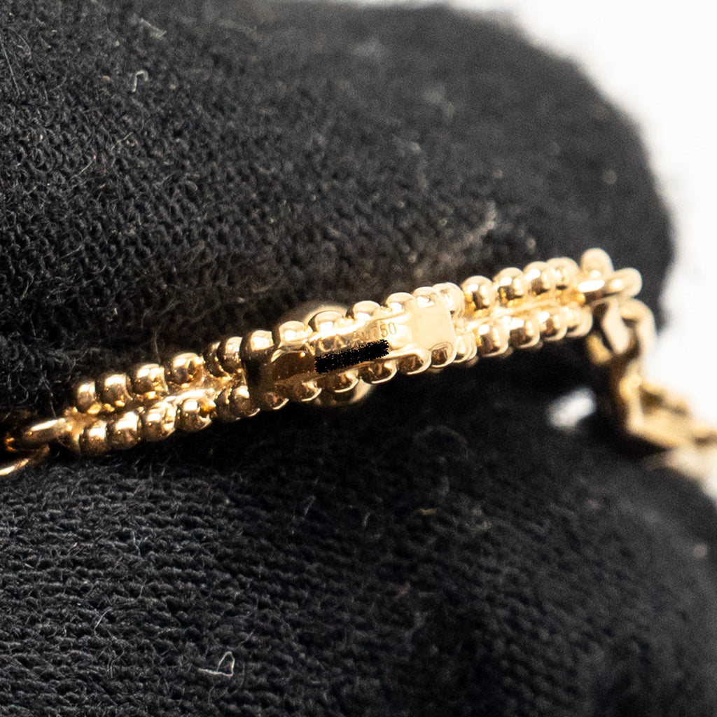 VAN CLEEF & ARPELS VINTAGE ALHAMBRA BRACELET 5 MOTIFS YELLOW GOLD
