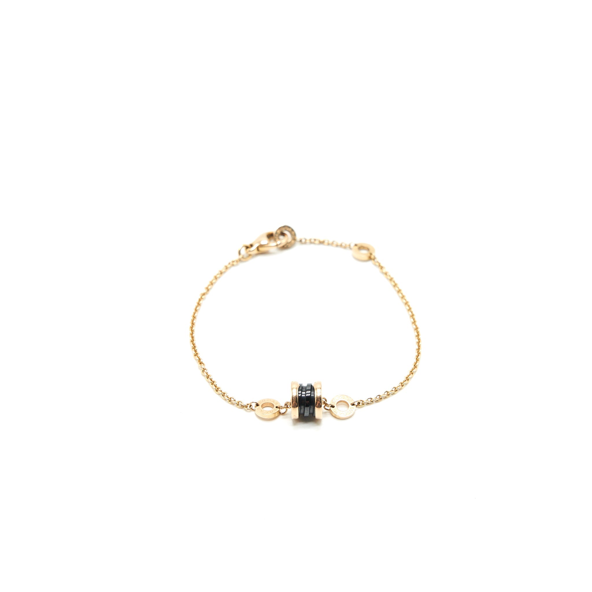BVLGARI B.ZERO BRACELET ROSE GOLD IN BLACK CERAMIC
