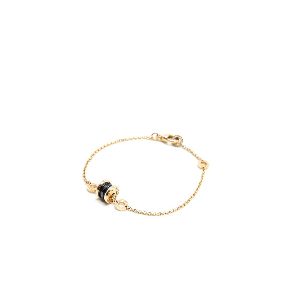 BVLGARI B.ZERO BRACELET ROSE GOLD IN BLACK CERAMIC
