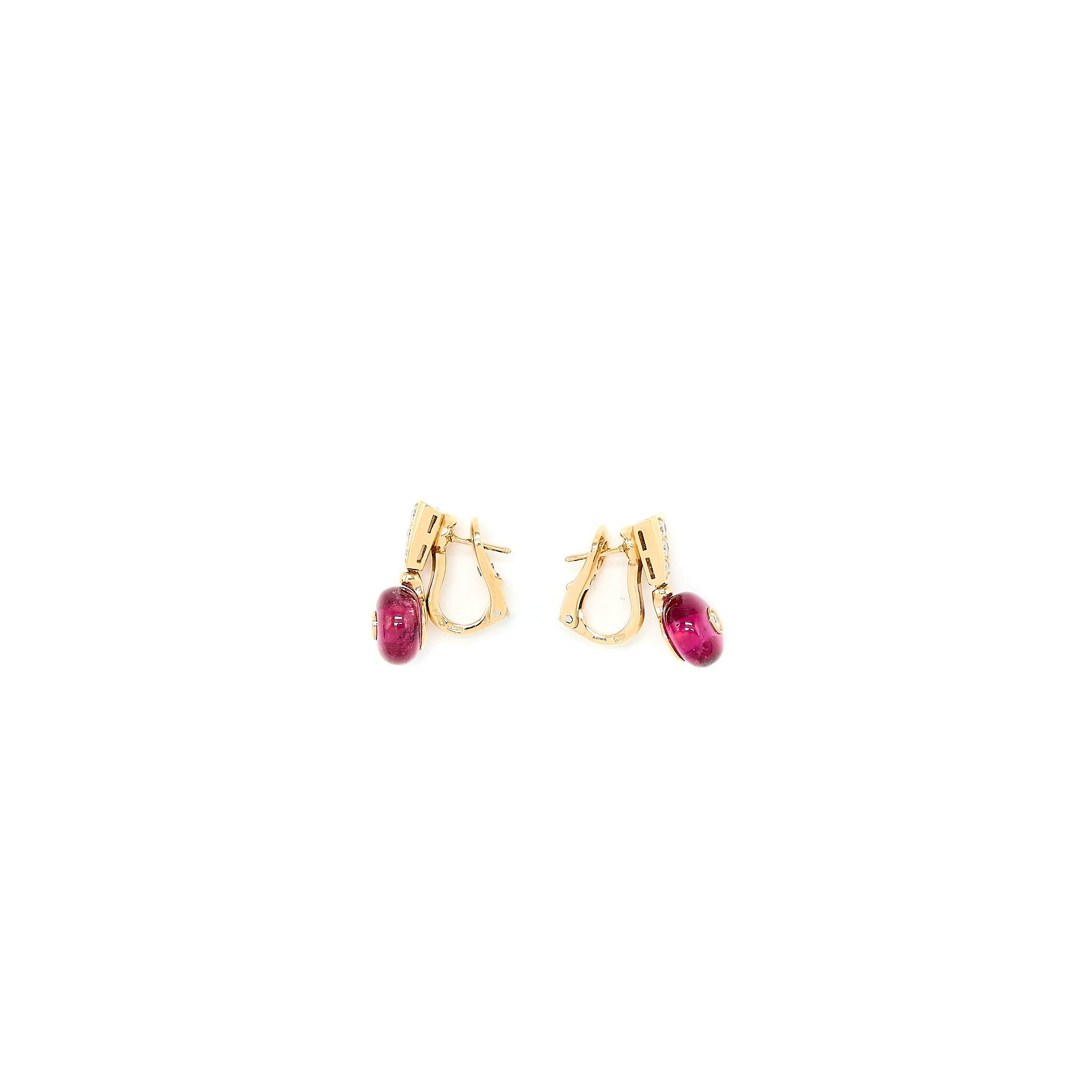 BVLGARI SERPENTI EARRINGS ROSE GOLD DIAMONDS