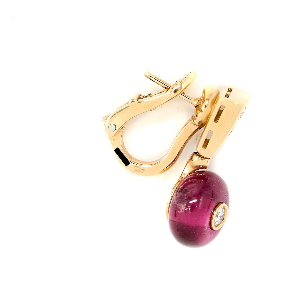 BVLGARI SERPENTI EARRINGS ROSE GOLD DIAMONDS