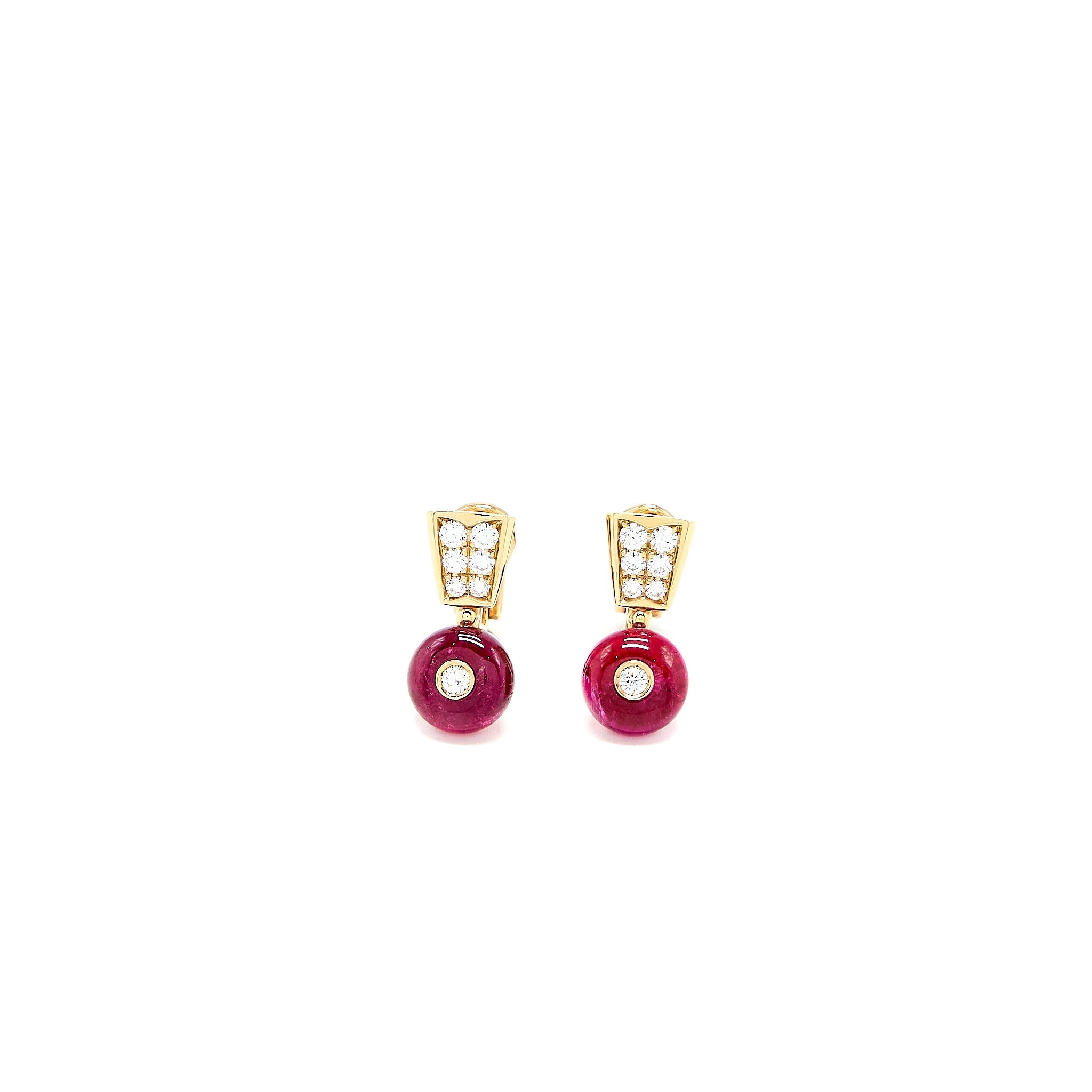 BVLGARI SERPENTI EARRINGS ROSE GOLD DIAMONDS