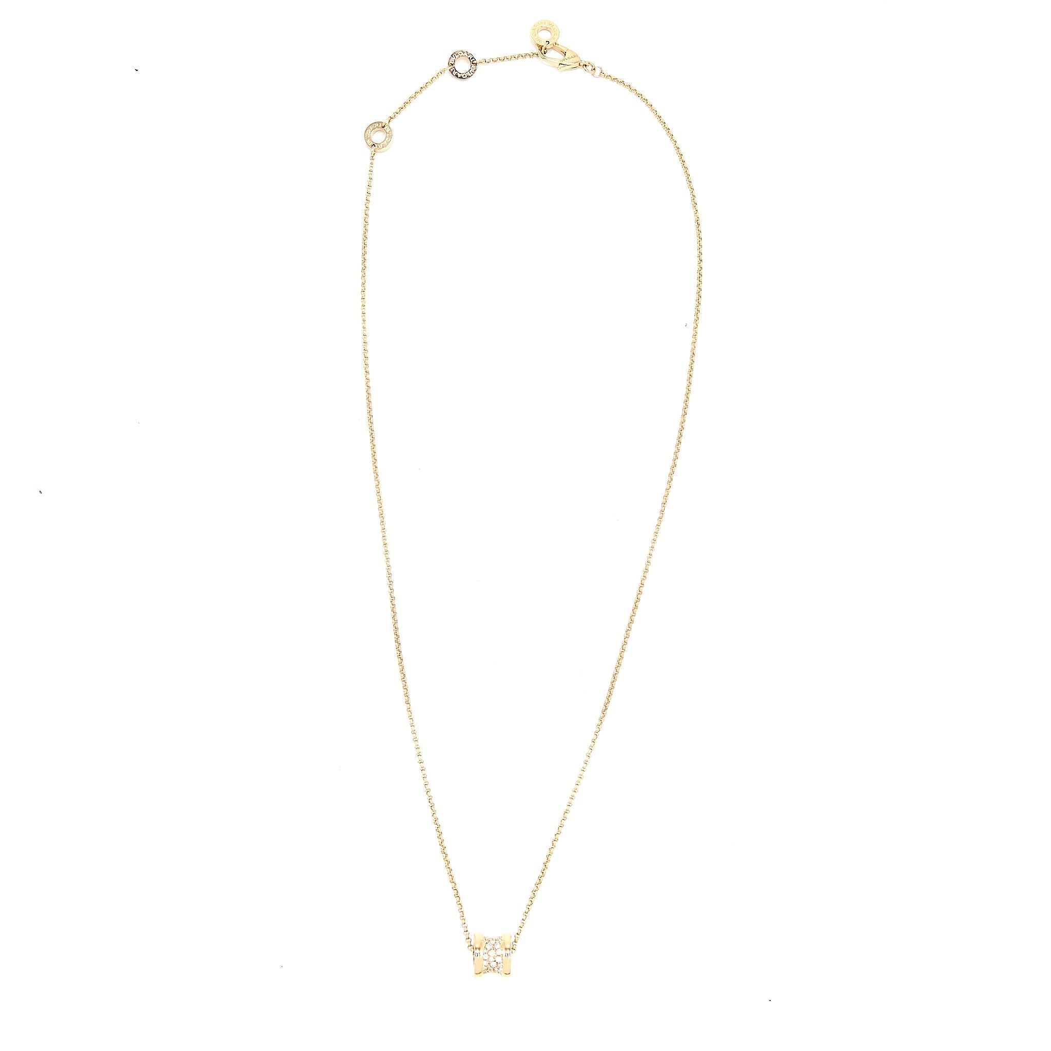 BVLGARI B. ZERO1 NECKLACE ROSE GOLD DIAMONDS