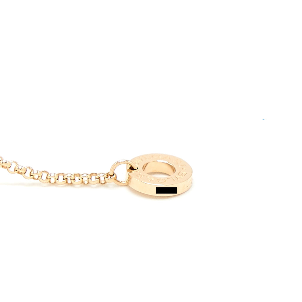 BVLGARI B. ZERO1 NECKLACE ROSE GOLD DIAMONDS