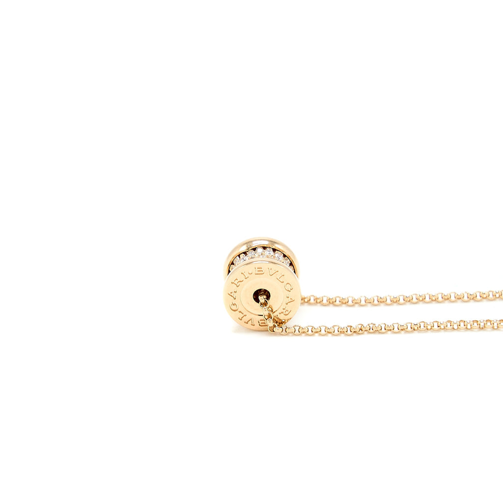 BVLGARI B. ZERO1 NECKLACE ROSE GOLD DIAMONDS