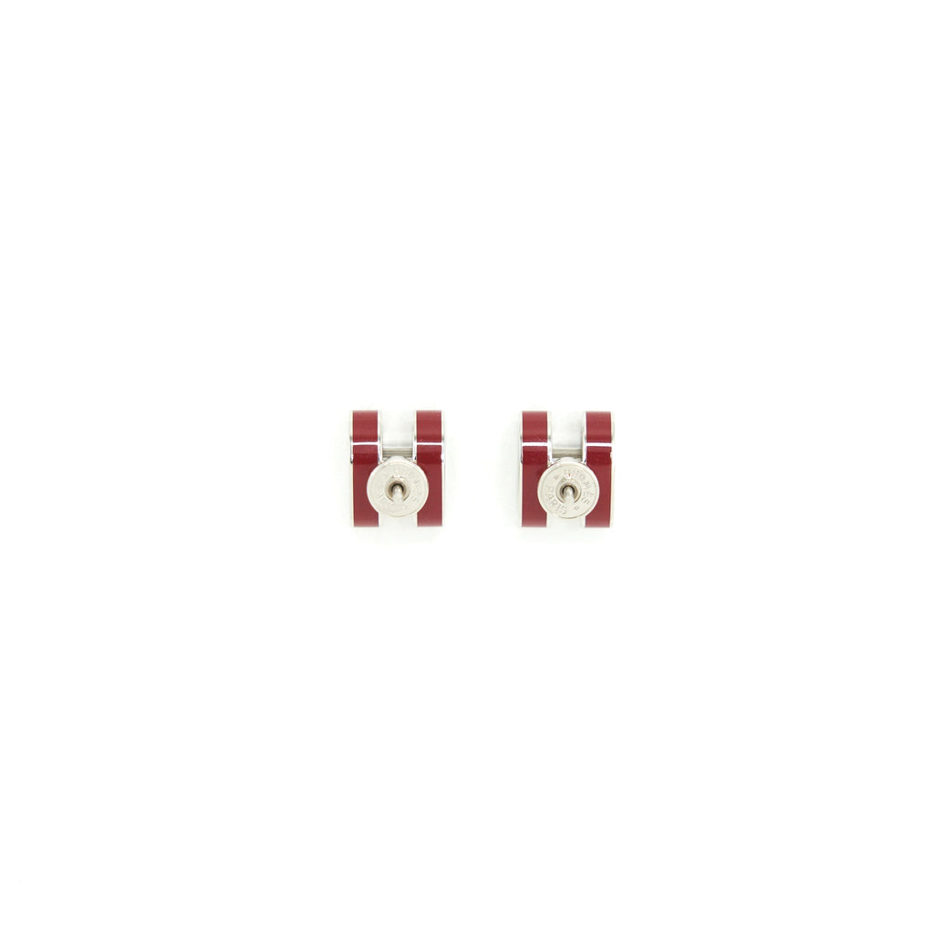 HERMES POP H EARRINGS RED SHW