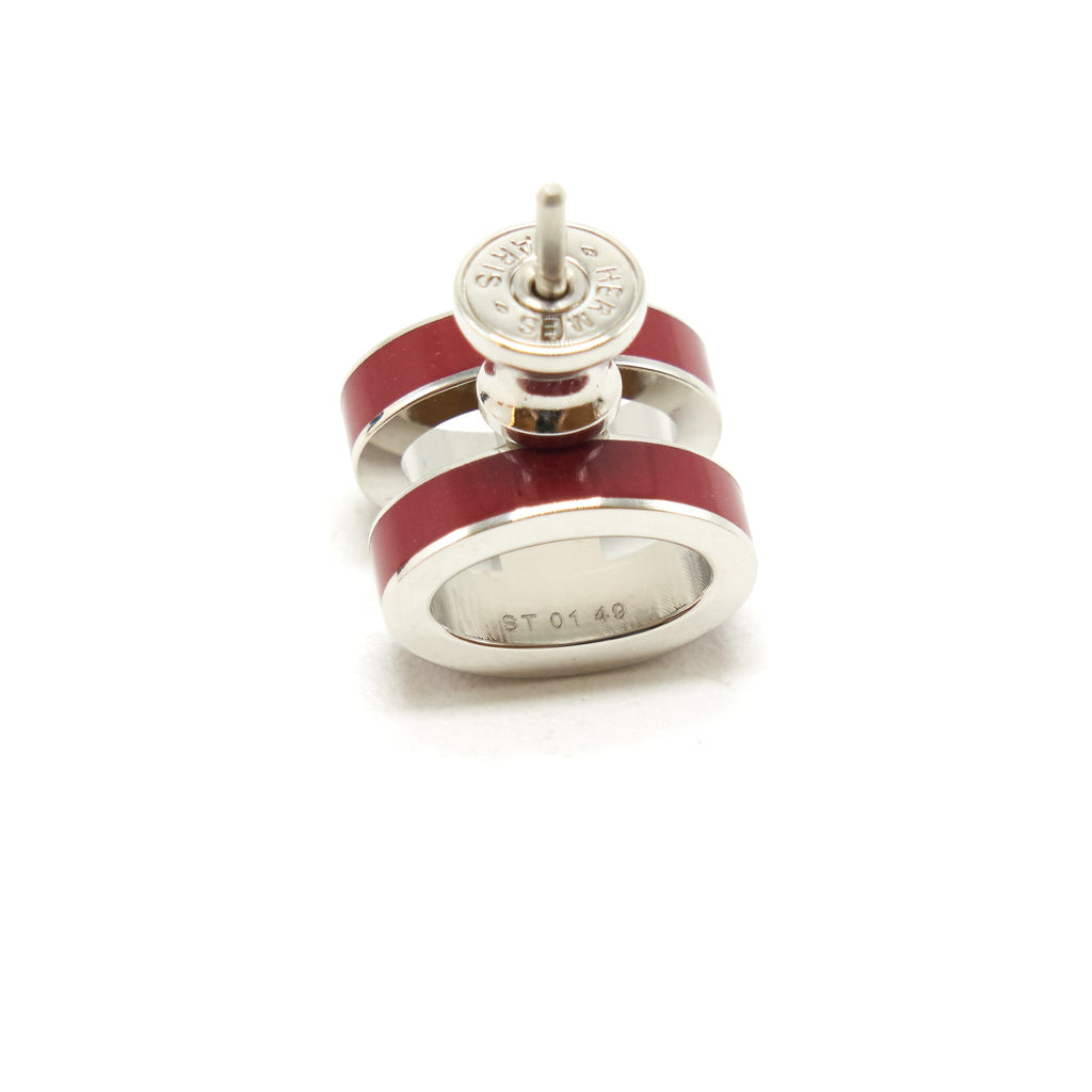 HERMES POP H EARRINGS RED SHW
